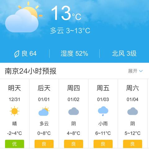 今明后三天天气预报南京（南京明后两天天气）