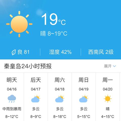 本地二十四小时天气预报（本地15天天气预报查询）