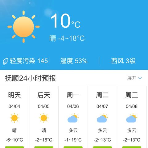 天气预报实时预报（抚顺天气预报实时预报）