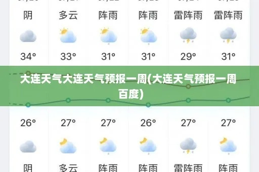 大连天气预报一周7天(大连天气预报一周7天查询结果是什么时候) 大连天气预报一周7天(大连天气预报一周7天查询结果是什么时候)